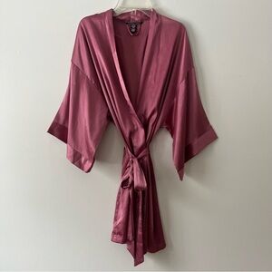 Victoria's Secret Satin Robe XS/S Pink Short Belted